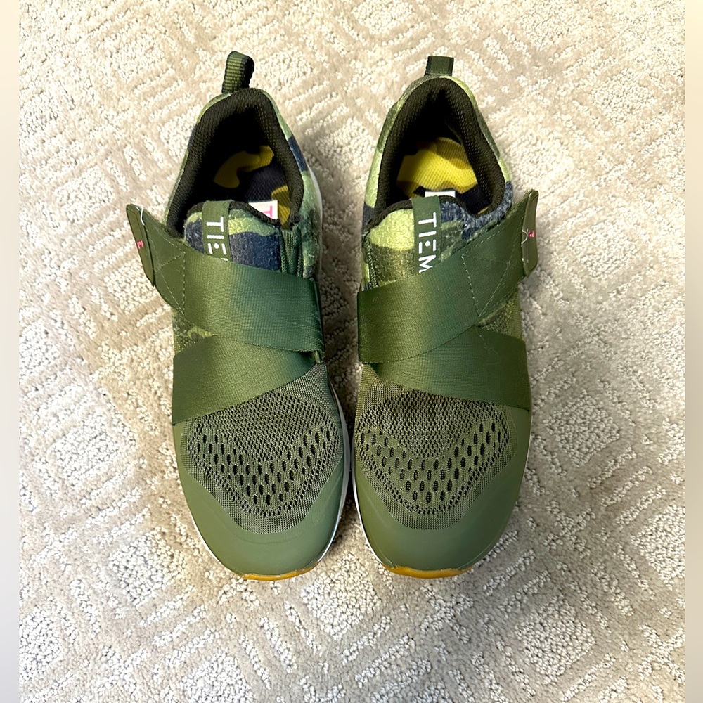 Tiem Slipstream Green Camo cycling shoes size 6.5